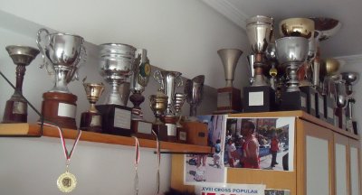 Algunos trofeos de ciclismo de Cesar Sanz